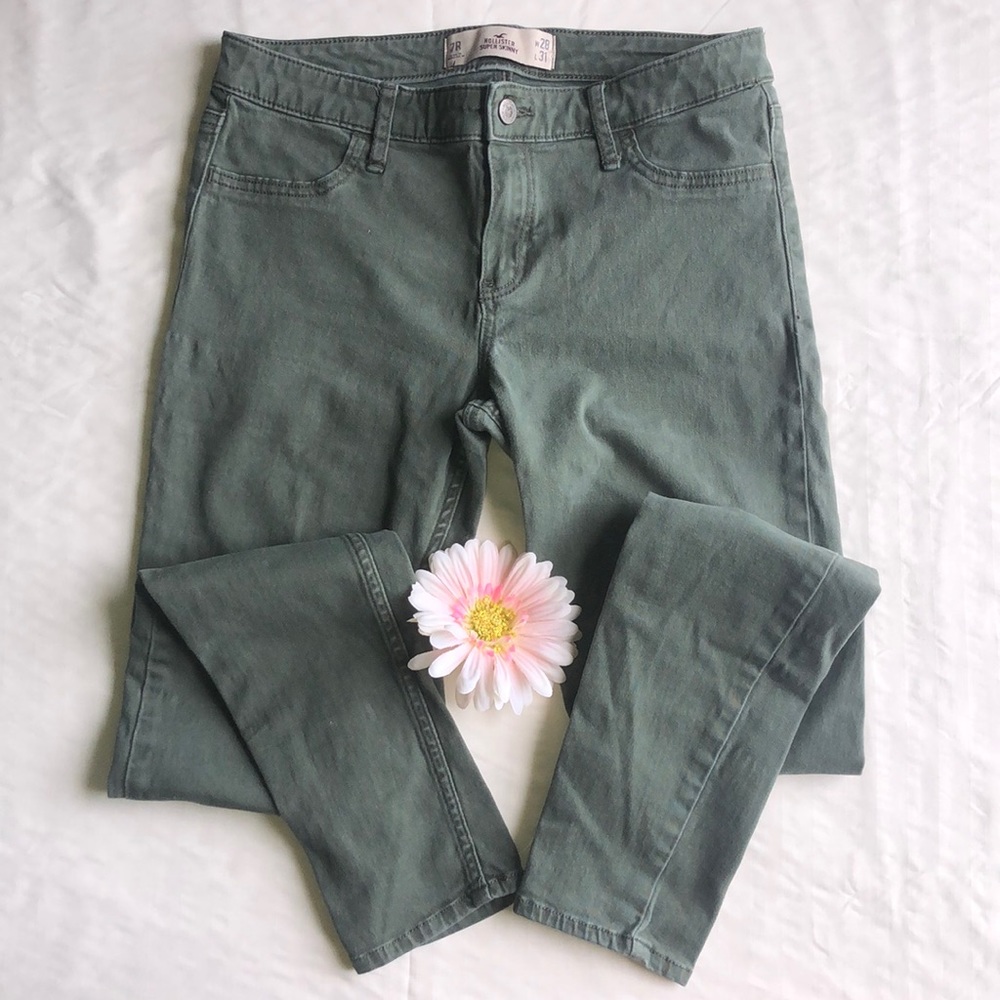 Hollister Super Skinny Olive Jeans
